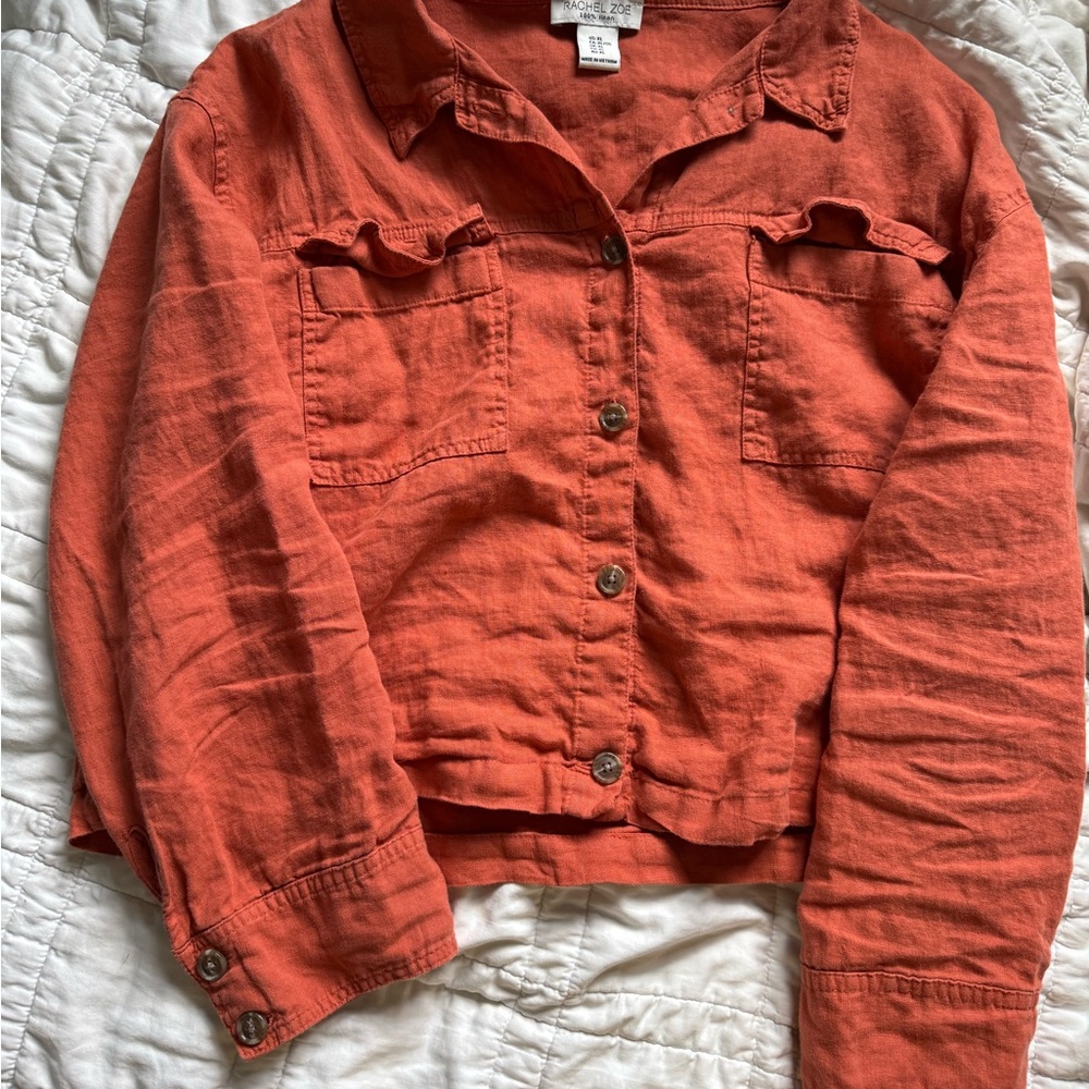 Rachel Zoe Terracotta Button-Up Shirt